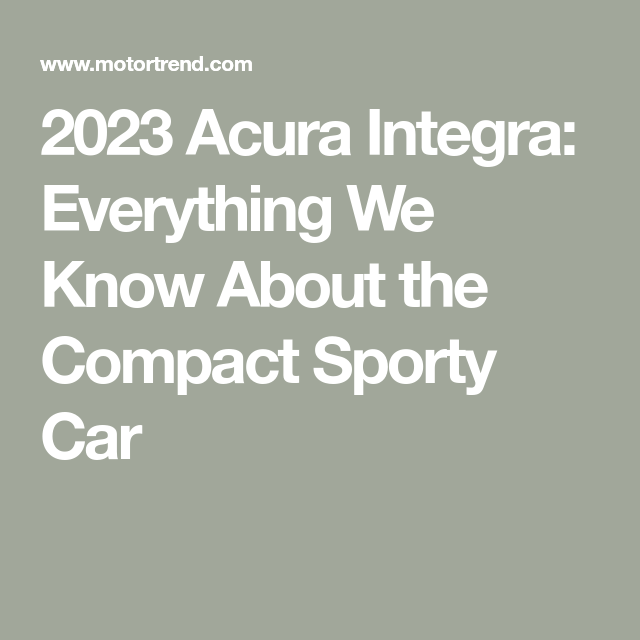 2023 Acura Integra