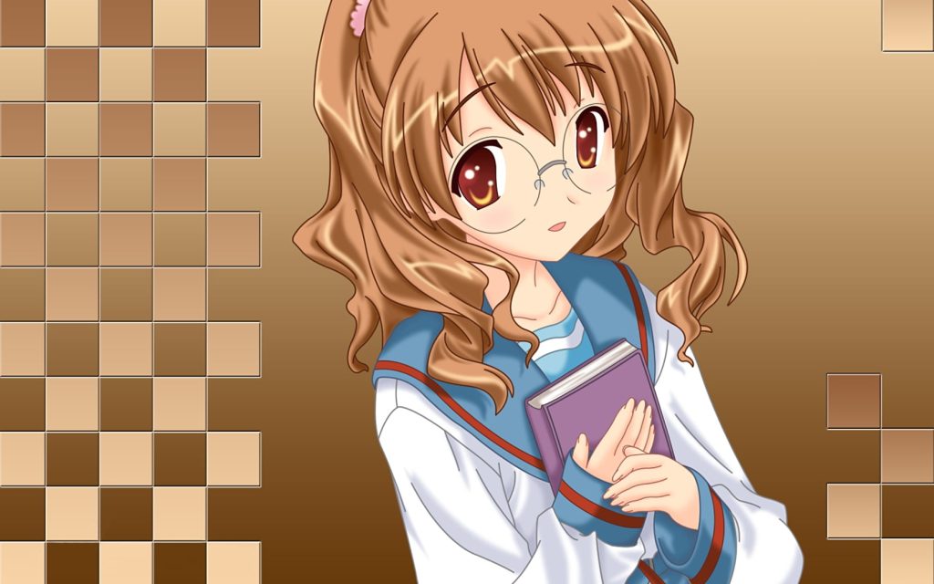 Anime girl wearing glasses character HD wallpaper | Wallpaper Flare