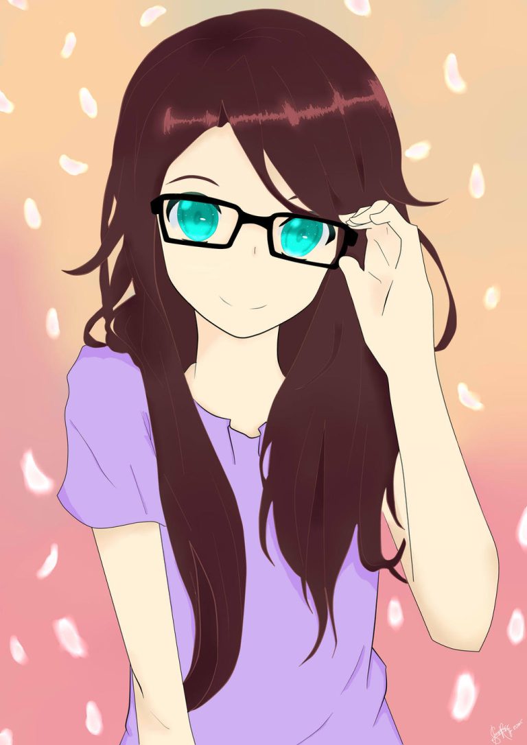 Anime Girl With Glasses Drawing Maxipx 