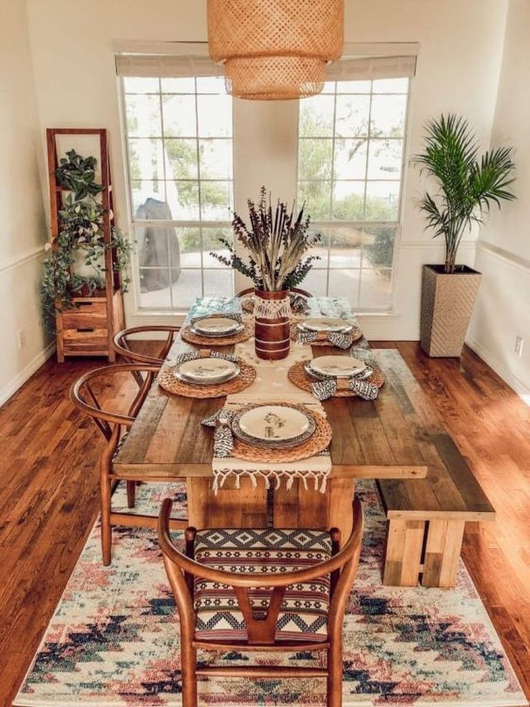 20+ Unordinary Dining Room Design Ideas With Bohemian Style