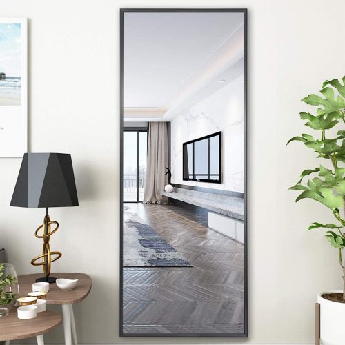 Neutype Full Length Mirror Floor Mirror with Standing Holder Hanging