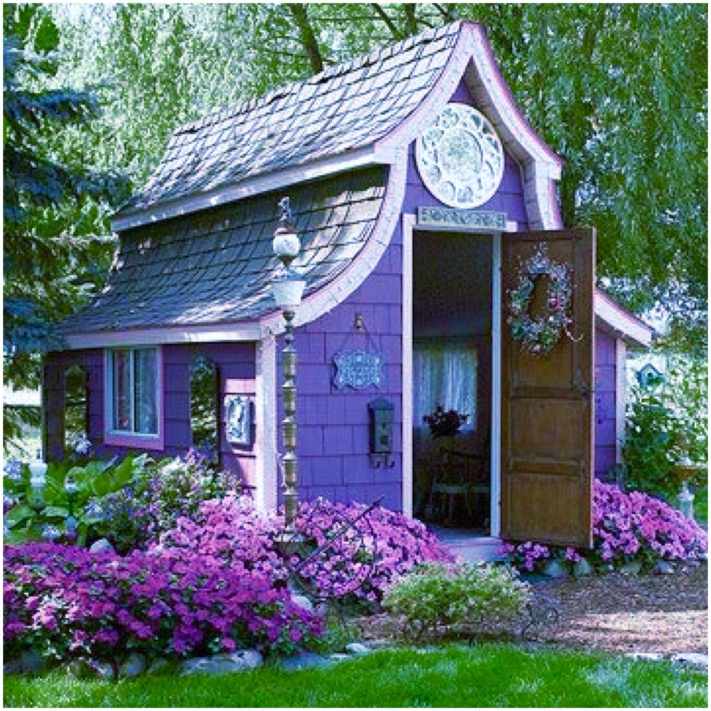 Pin by Kathy Norton on Plum Pretty Purples | She sheds, Backyard