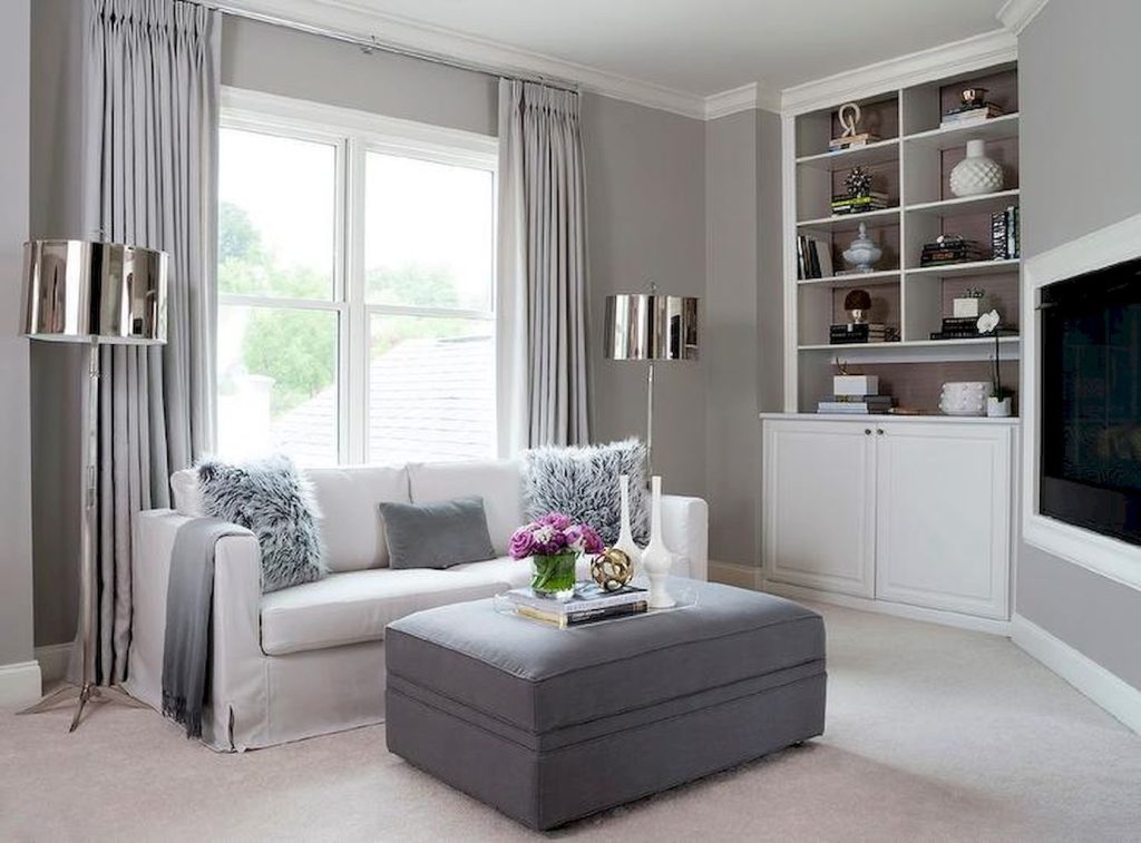 70 Light & Grey Living Room Colous Scheme Decor Ideas | Grey white