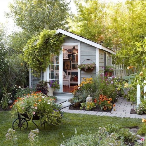 Awesome 20+ Awesome Shed Garden Plants Ideas. | Backyard storage sheds