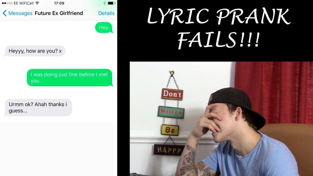 Lyric Text Prank Fail compilation!! - Mike Fox | Text pranks, Lyric