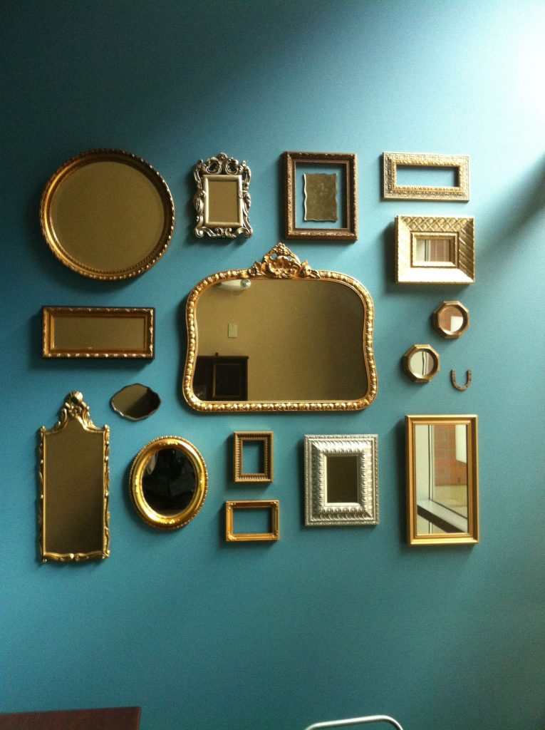 Great mirror collage@ Ingrid Thelning...another collection. | Vintage