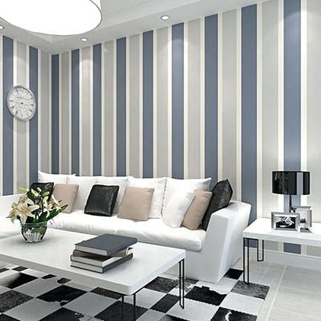 30 Most Attractive Striped Living Room Wall Paint Styles - DEXORATE
