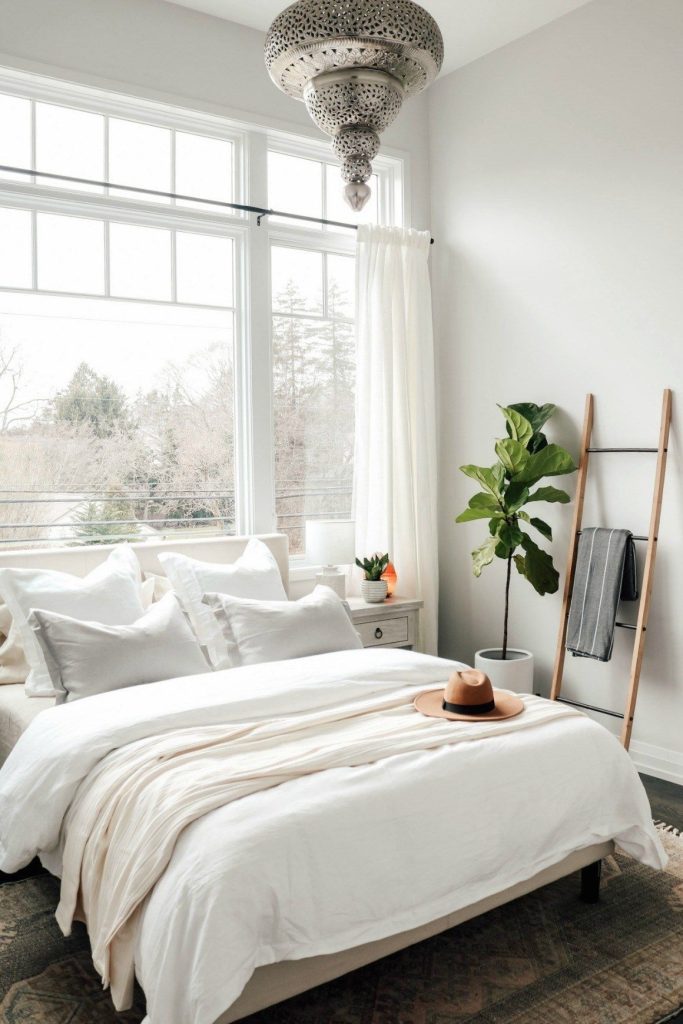 White Boho Master Bedroom Makeover - Nesting With Grace | 1000 in 2020