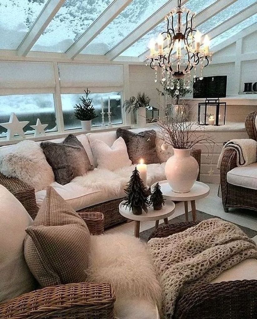 31 Amazing Modern Winter Theme Decor For Living Rooms | Cozy apartment