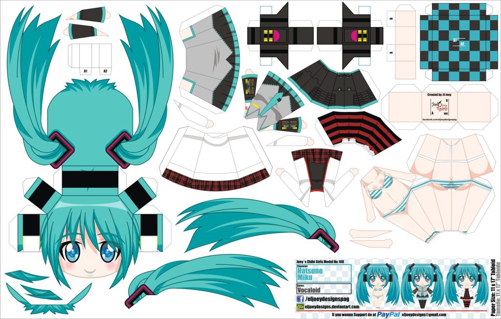 Hatsune miku | Anime paper, Anime papercraft, Anime crafts