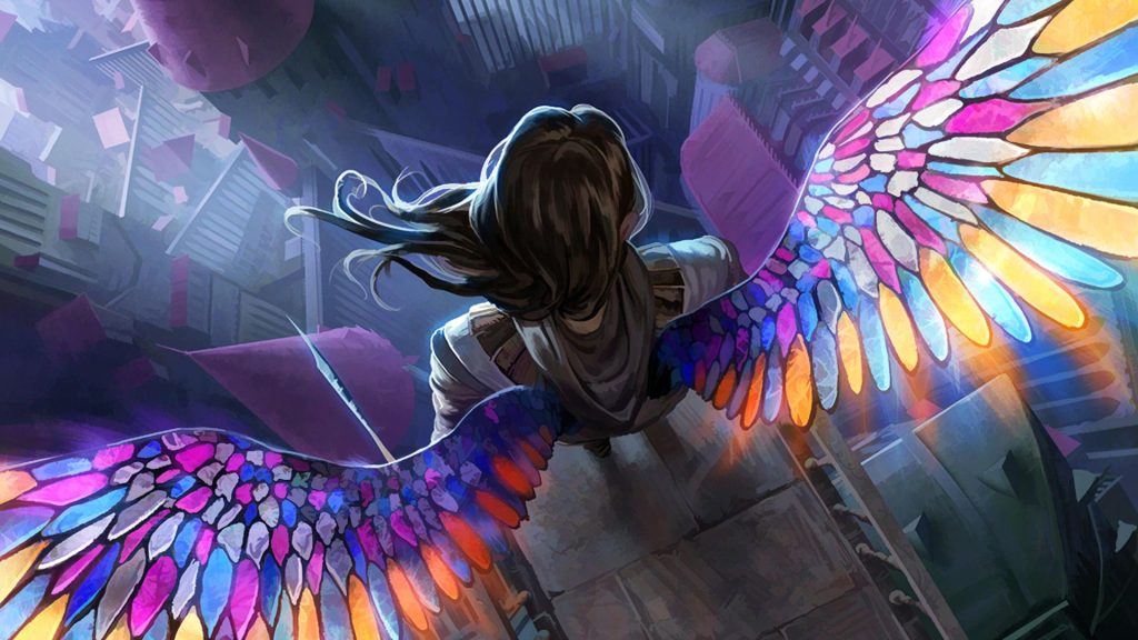 angel, Wings, Stained Glass, Fantasy Art, Artwork, Magic: The Gathering