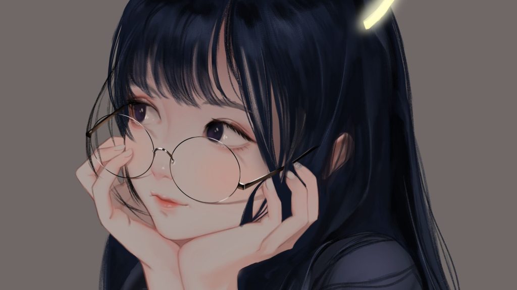 Cute Anime Girl With Glasses Wallpapers - Wallpaper Cave