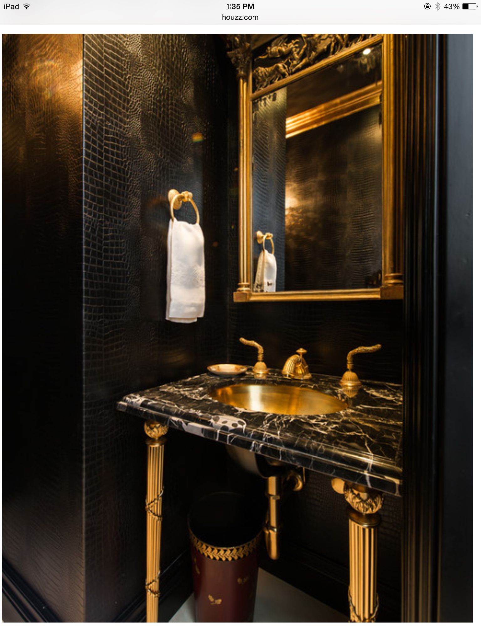 Pin by J. A. on Bath | Luxury powder room, Bathroom interior design