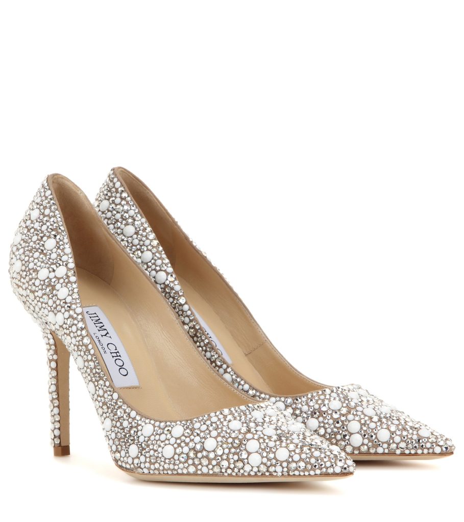 Lyst - Jimmy Choo Abel Embellished Suede Pumps in White