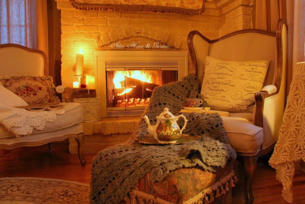 Aiken House & Gardens: Romantic Fireside Tea | Bedroom decor cozy