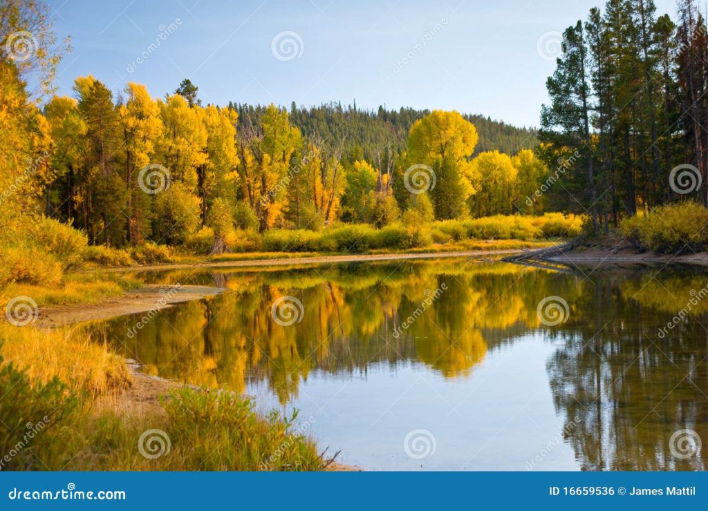 Autumn Tranquility stock photo. Image of river, harmony - 16659536