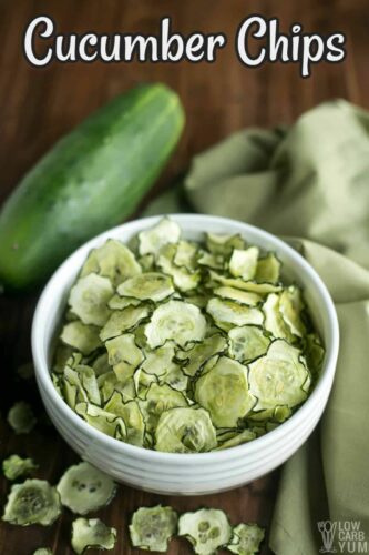 Baked Cucumber Chips with Salt & Vinegar Flavor in 2021 | Healthy low