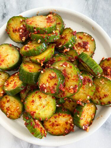 10-Minute Korean Spicy Cucumber Salad - WINNIESBALANCE