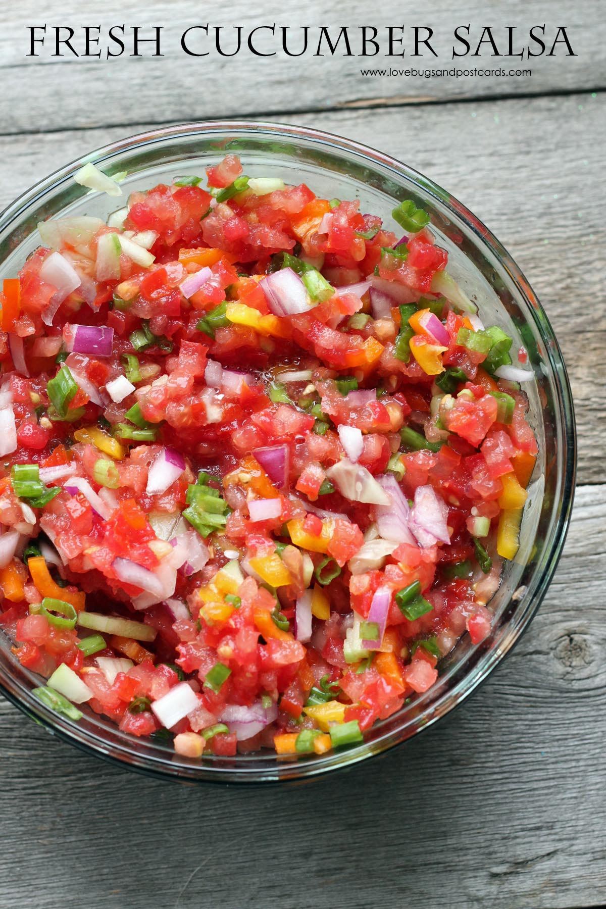 Fresh Cucumber Salsa Recipe - Lovebugs and Postcards