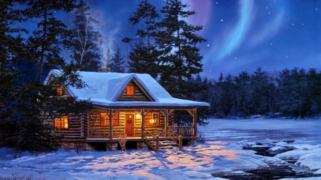 2186x1229 Quality Cool winter | Beautiful cabins, Cabins in the woods