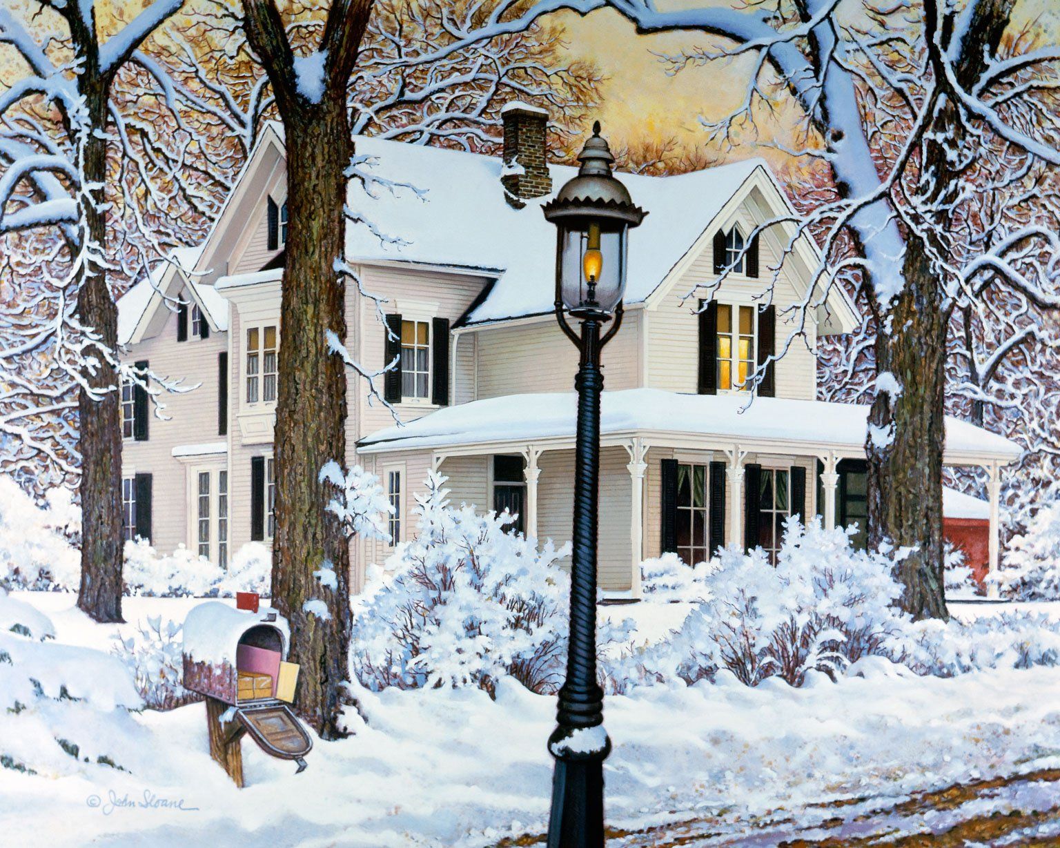 Winter Tranquility © John Sloane in 2021 | Christmas scenes, Christmas