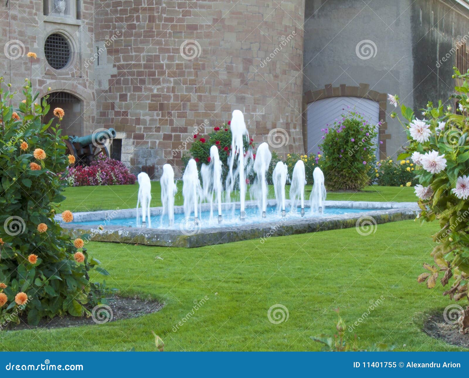 Medieval Castle Fountain stock image. Image of morges - 11401755