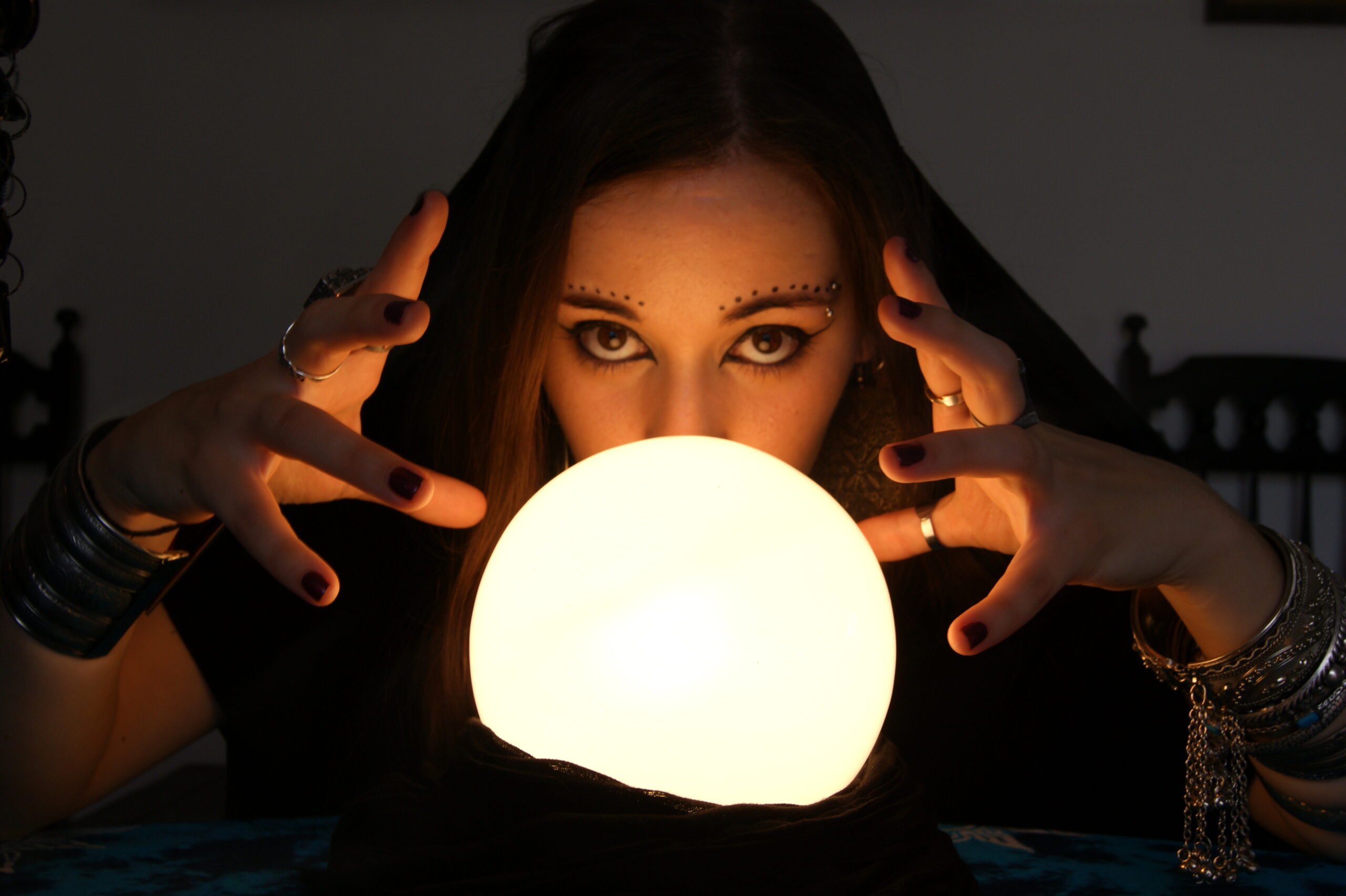 Fortune Teller witch occult crystal ball fantasy women females face